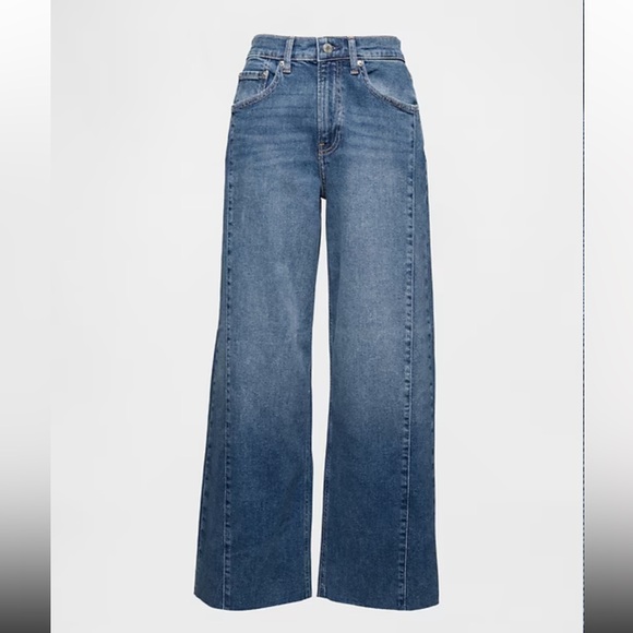 GAP High Rise Stride Flare Wide-Leg Jeans Petite Short - Picture 5 of 6